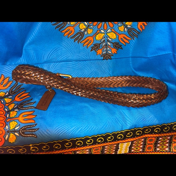 Coach Braided Brown Belt - Picture 5 of 6